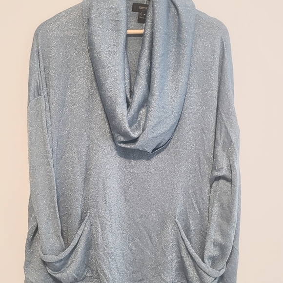 Ladies long sleeve cowl neck retro top - Picture 1 of 4